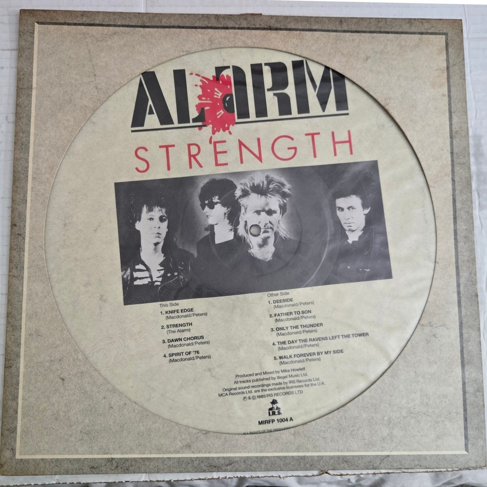The Alarm Strength Vinyl LP Picture Disc 1985 UK Pressing IRS MIRFP 1004